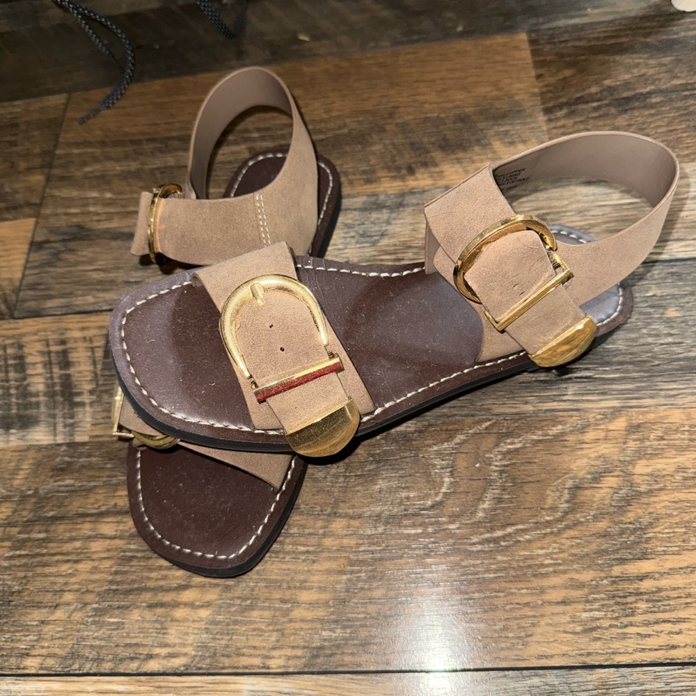 Target Women's Sandals with Gold Buckles
